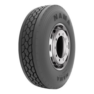 Closed-shoulder drive truck tire with lug tread