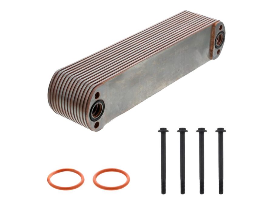 Cummins ISX engine oil cooler core with O-rings and bolts