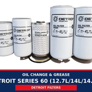 Oil Change & Grease – Detroit Series 60 (12.7L/14L/14.8L) (Detroit Filters)