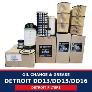 Oil Change & Grease – Detroit DD13/DD15/DD16 (Detroit Filters)