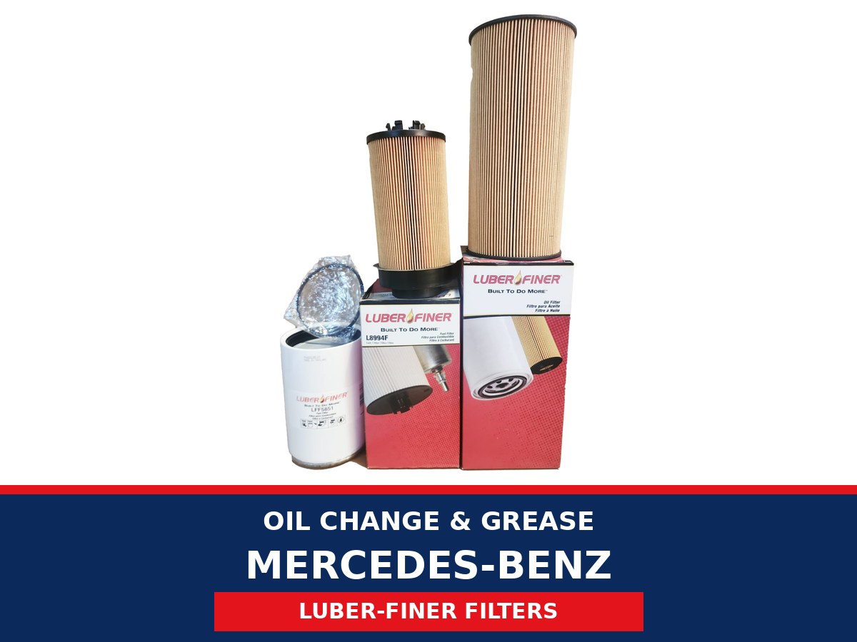 Oil Change & Grease – Mercedes-Benz (Luber-finer Filters)