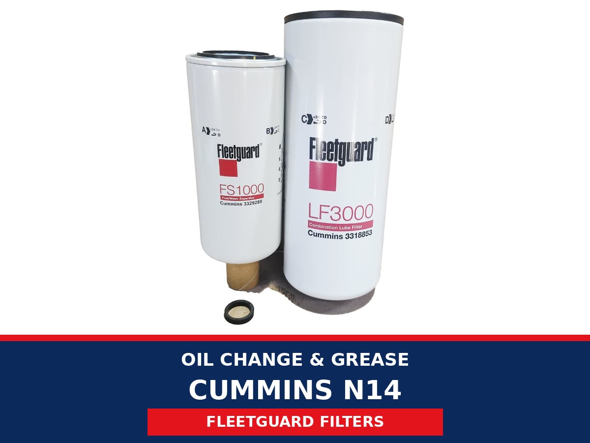 Oil Change & Grease – Cummins N14 (Fleetguard Filters)