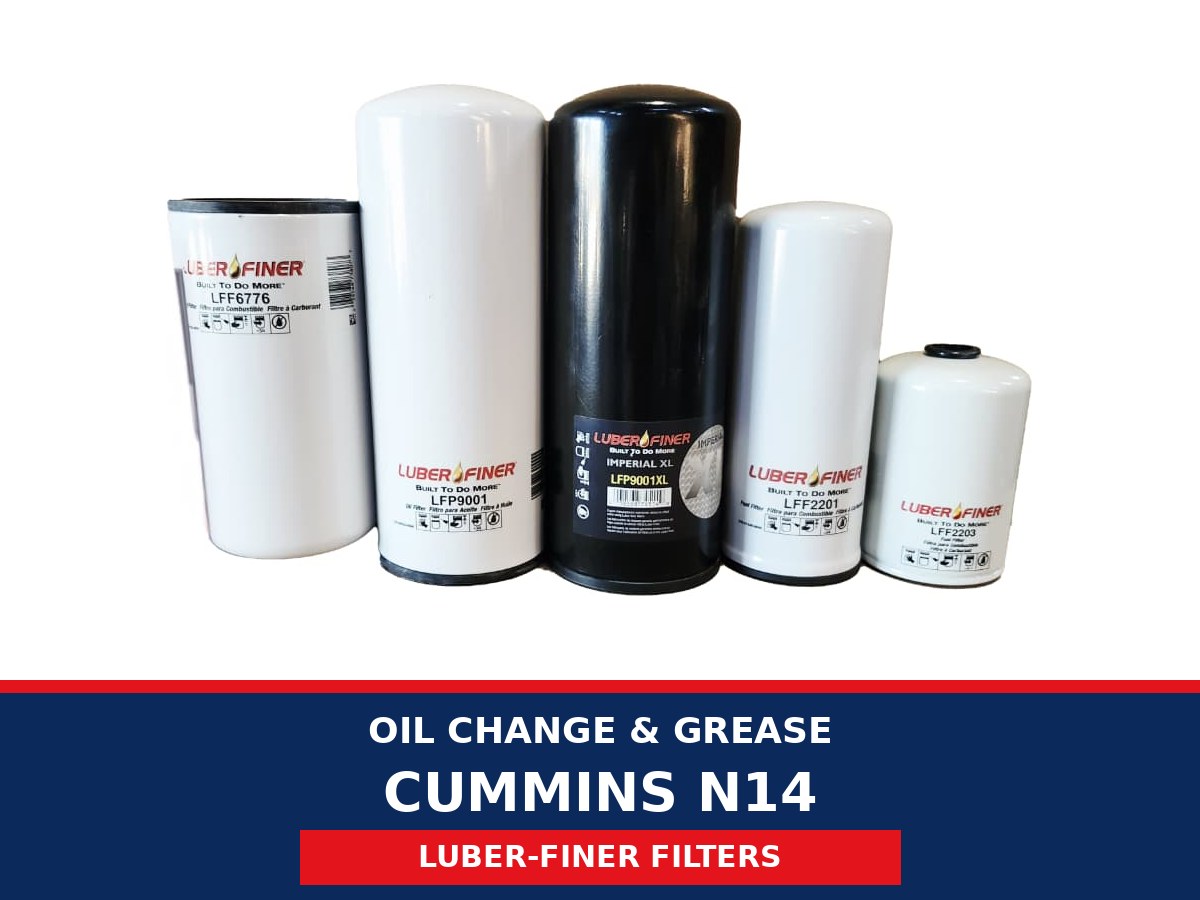 Oil Change & Grease – Cummins N14 (Luber-finer Filters)